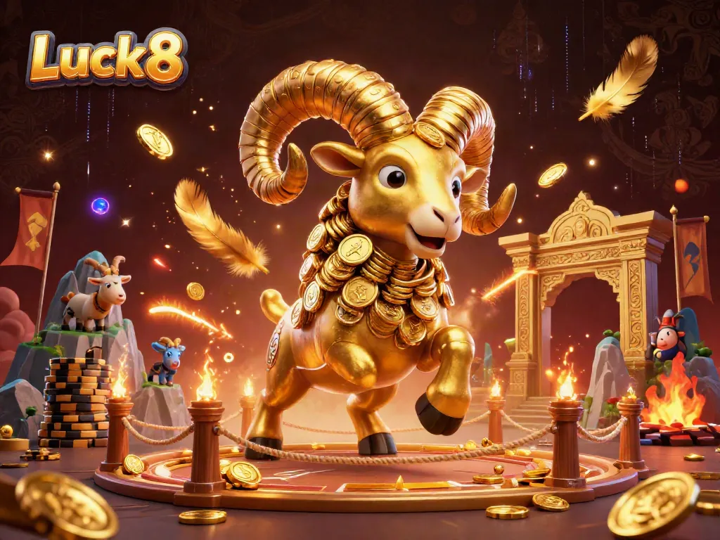 Experience the thrilling atmosphere of Luck8's casino with vibrant visuals and golden assets.