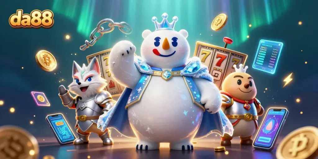 Join the excitement at da88 with a jackpot-winning slot experience featuring unique 3D cartoon elements and vibrant casino details