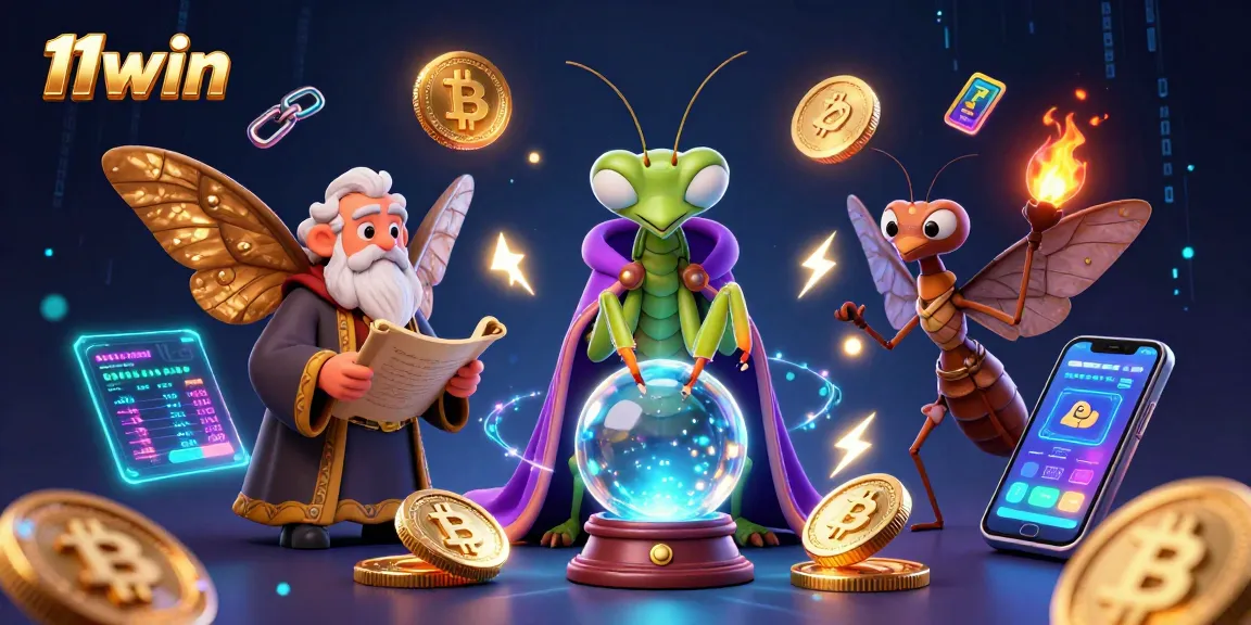 Claim your fortunes at 11win with a 3D illustration of crypto-themed fortune and wisdom!