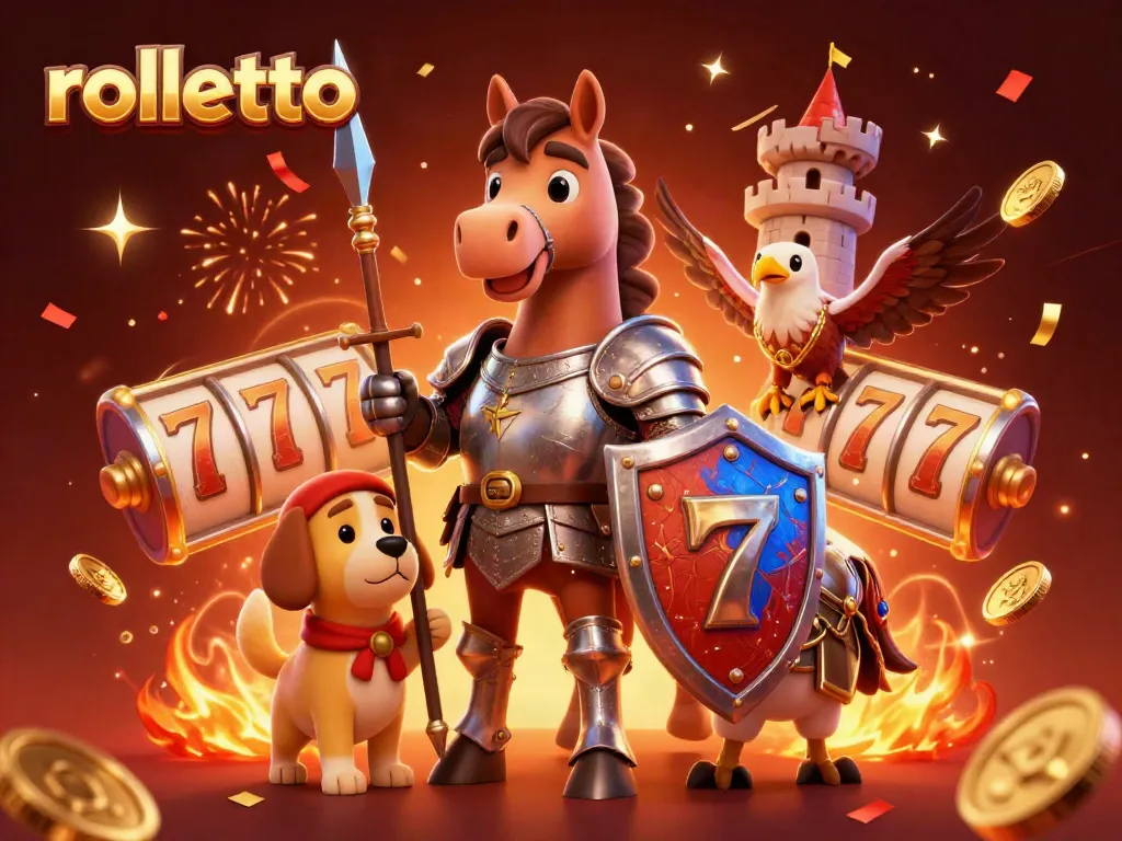 Spin to win big at rolletto with a lively 3D scene of games, excitement, and fun!