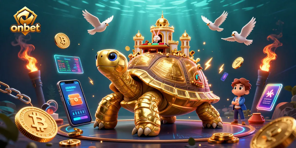Experience thrilling gameplay with onbet's rich gaming environment, featuring a golden tortoise casino.