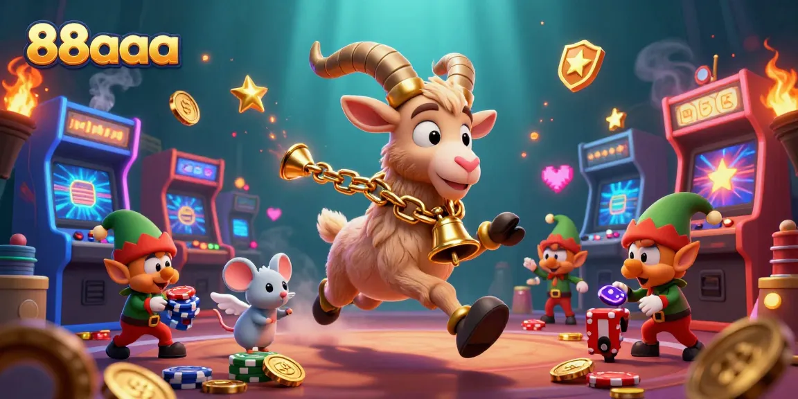 Experience thrilling games at 88aaa's festive horror casino with animated characters and vibrant decor.