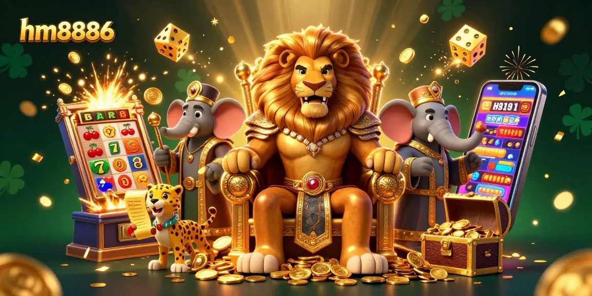 Engage with thrilling slots at hm8886 as the mighty lion king rules the gaming realm!
